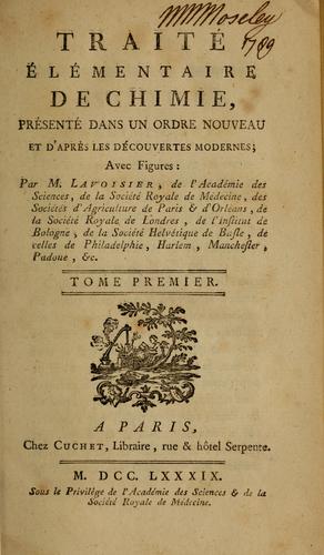 Traité élémentaire de chimie