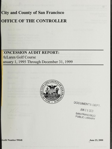 Concession audit report