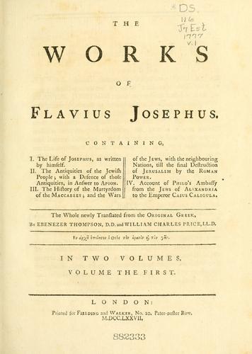 The works of Flavius Josephus