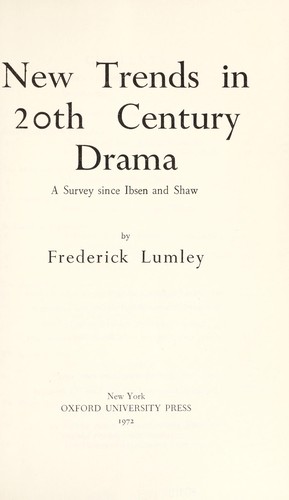 Trends in 20th century drama