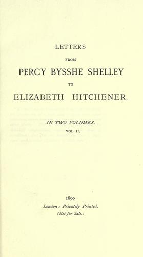 The letters of Percy Bysshe Shelley