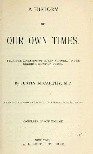 A history of our own times