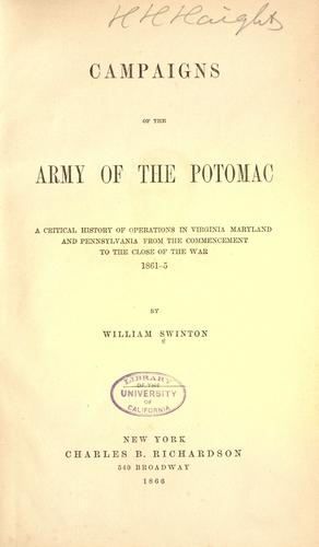 Campaigns of the Army of the Potomac