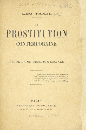 La prostitution contemporaine