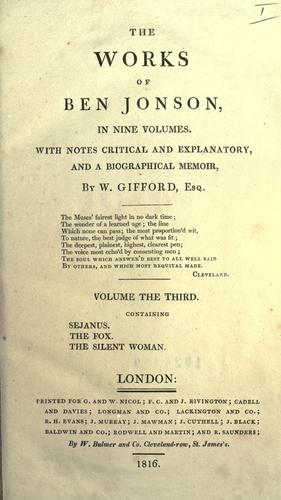 The works of Ben Jonson