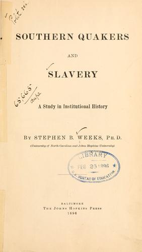 Southern Quakers and slavery