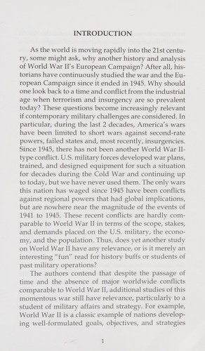 The European Campaign