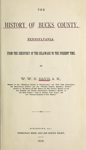 History of Bucks County, Pennsylvania