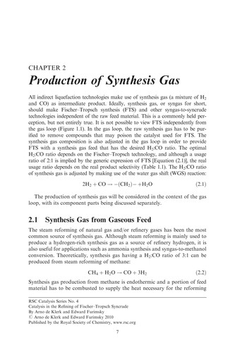 Catalysis in the refining of Fischer-Tropsch syncrude