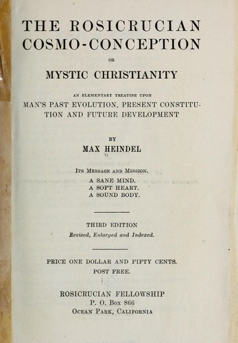 The Rosicrucian cosmo-conception