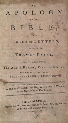 An apology for the Bible