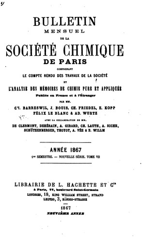 Bulletin de la Société chimique de France