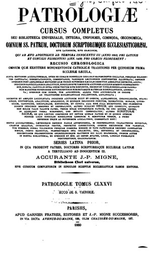 Patrologiae cursus completus