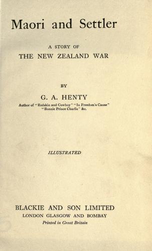 Maori and settler