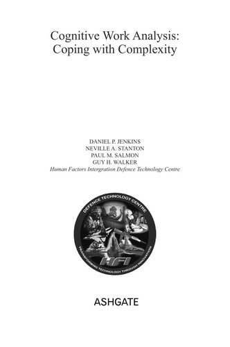 Cognitive work analysis by Daniel P. Jenkins cover