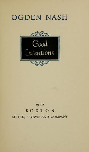 Good intentions