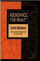 Abundance for what?