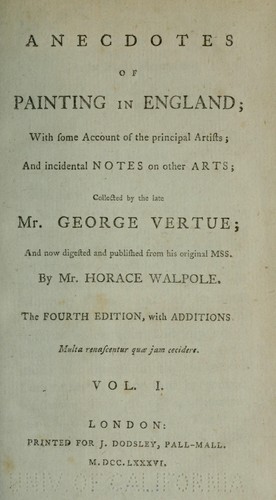 Anecdotes of painting in England