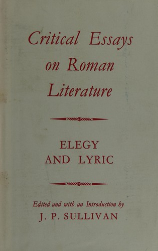 Critical essays on Roman literature
