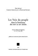 Les voix du peuple dans la litt©♭rature des XIXe et XXe si©·cles