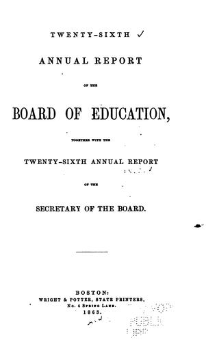 Annual Report of the Board of Education