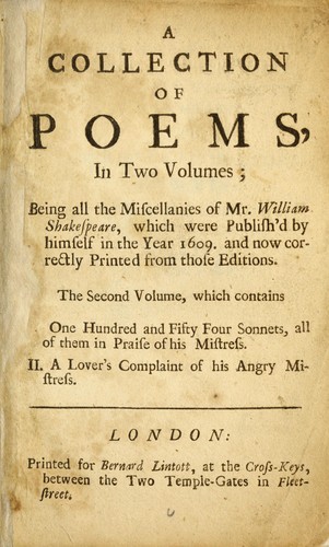 Poems (Lover's Complaint / Sonnets)