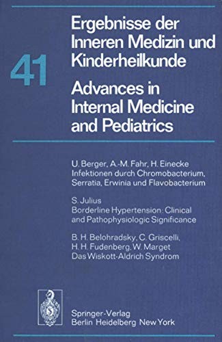 Ergebnisse Der Inneren Medizin Und Kinderheilkunde / Advances in Internal Medicine and Pediatrics