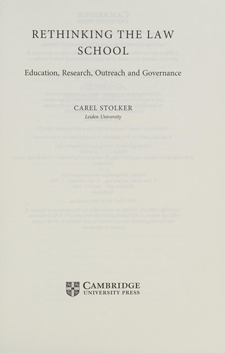 Rethinking the Law School