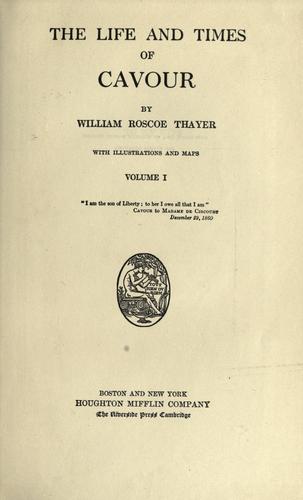 The life and times of Cavour