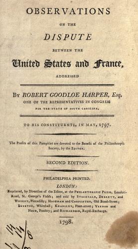 Observations on the dispute between the United States and France