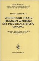 Steuern und Staatsfinanzen während der Industrialisierung Europas