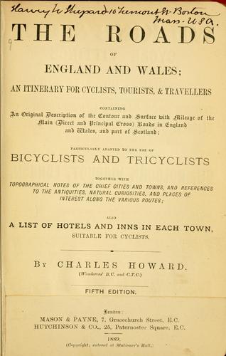 The roads of England & Wales by Charles Howard cover