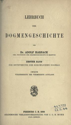 Lehrbuch der Dogmengeschichte