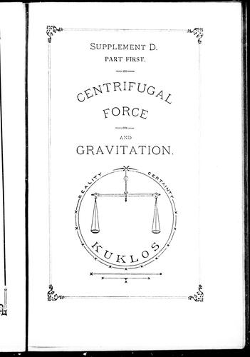 Centrifugal force and gravitation