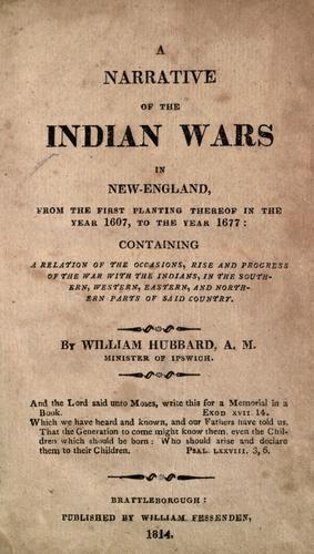 Narrative of the Indian wars in New-England