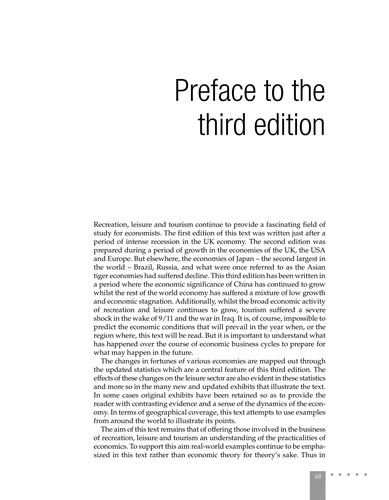 The economics of recreation, leisure & tourism