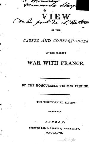 A view of the causes and consequences of the present war with France