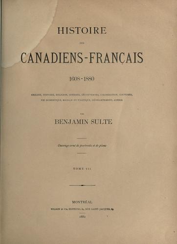 Histoire des canadiens-français, 1608-1880
