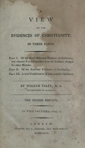 A view of the evidences of Christianity