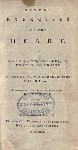 Devout exercises of the heart