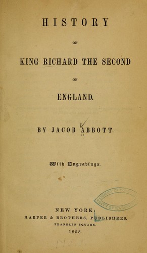 History of King Richard the Second of England
