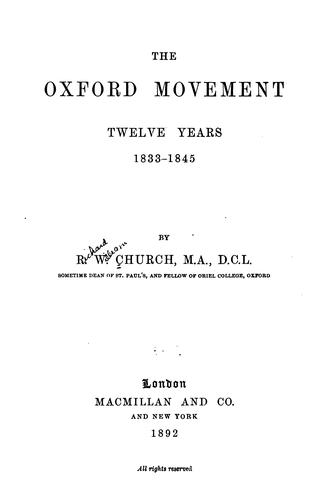 The Oxford movement