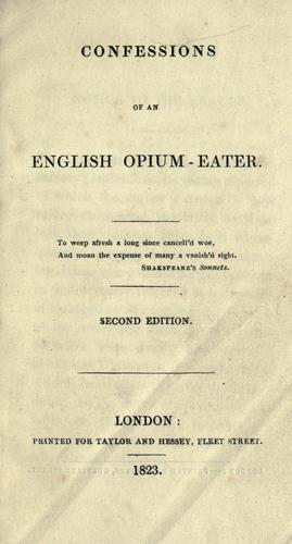 Confessions of an English opium eater