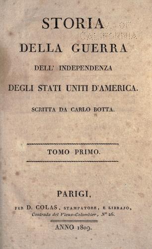 Storia della guerra dell'independenza degli Stati Uniti d'America