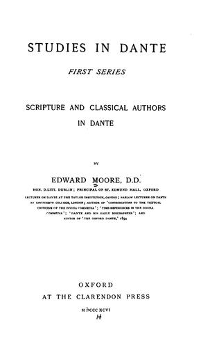 Studies in Dante