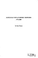 Gustavian non-academic criticism 1772-1809