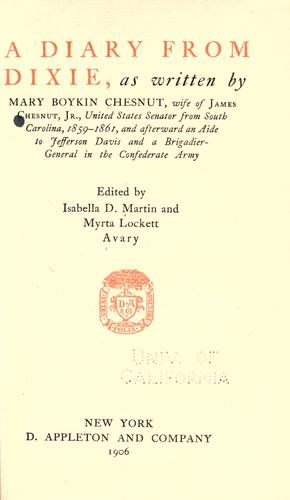 A diary from Dixie