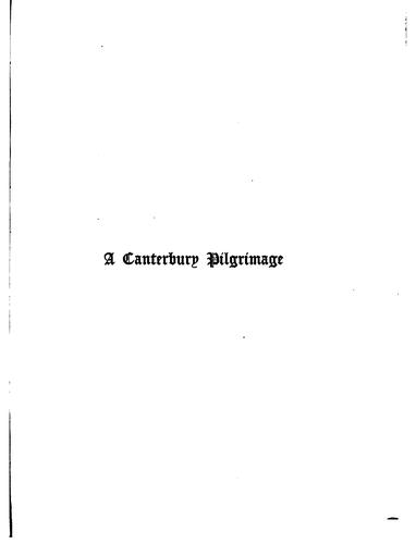 A Canterbury pilgrimage