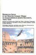 Republican ideals in the selected literary works of Italian-American Joseph Rocchietti, 1835/1845