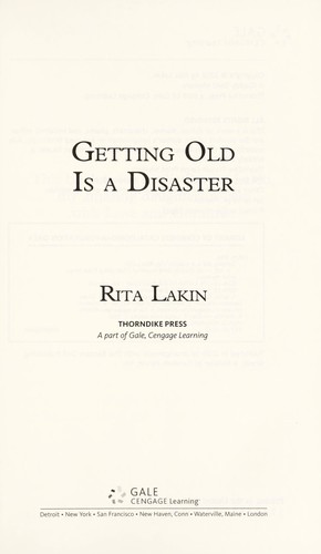 Getting old is a disaster